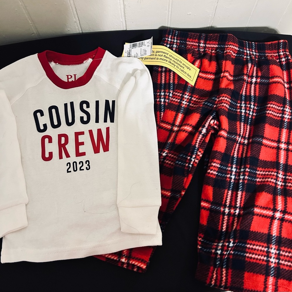 NWT Children’s Place Two Pc “Cousin Crew” Pajama Set/18-24 Months